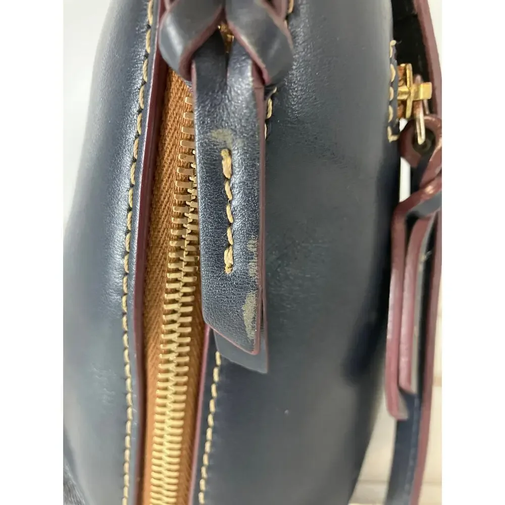 DOONEY & BOURKE, SMALL NAVY SMOOTH LEATHER CROSSBODY BAG - Picture 5 of 16